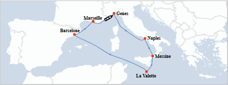 De Marseille à Barcelone (MSC)